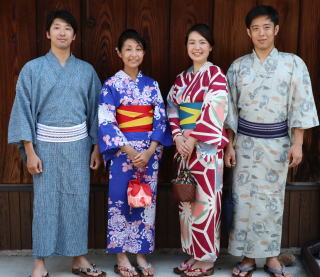 Yukata L Cream Luxury Japanese Mens Summer Kimono